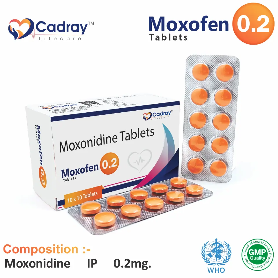 Moxonidine 0.2mg Tablet in PCD Pharma Franchise